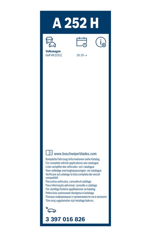 BOSCH Viskerblad A252H Bagrude